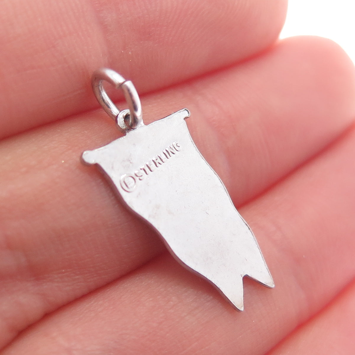 FRENCH & FRANKLIN 925 Sterling Silver Vintage Enamel Boy's Town Nebraska Pendant