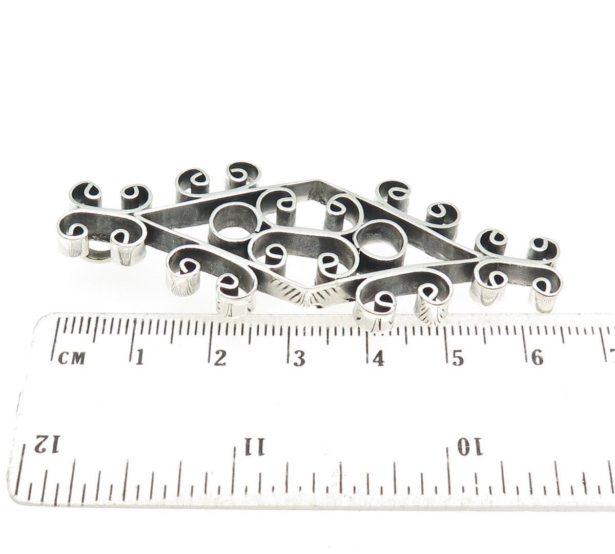 925 Sterling Silver Vintage Mexico Modernist Pendant