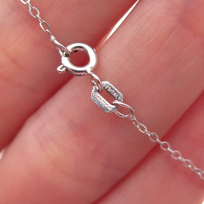 Chuck Clemency 925 Sterling Silver Real Tanzanite Cable Chain Necklace 20"