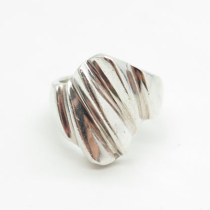 925 Sterling Silver Vintage Mexico Modernist Ring Size 6.5