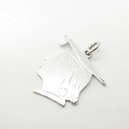 925 Sterling Silver Vintage Griffith & Sons Co Graduate Student Charm Pendant
