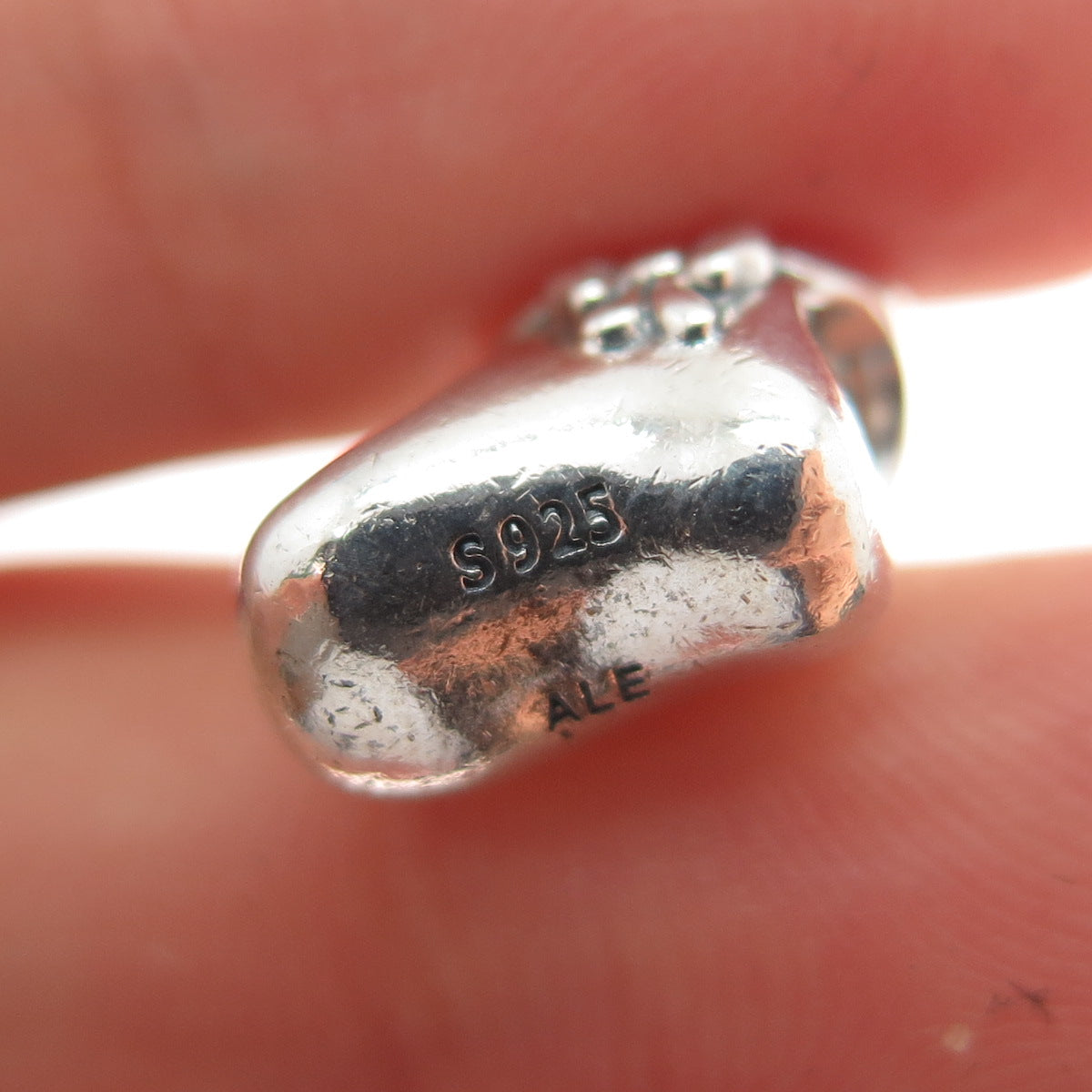 PANDORA 925 Sterling Silver Christmas Stocking Slide Bead Charm