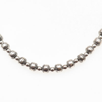 Carolyn Pollack Old Pawn Sterling Silver Vintage Navajo Pearls Necklace 20-22"