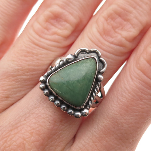 Old Pawn Sterling Silver Vintage Southwestern Royston Turquoise Ring Size 6.25
