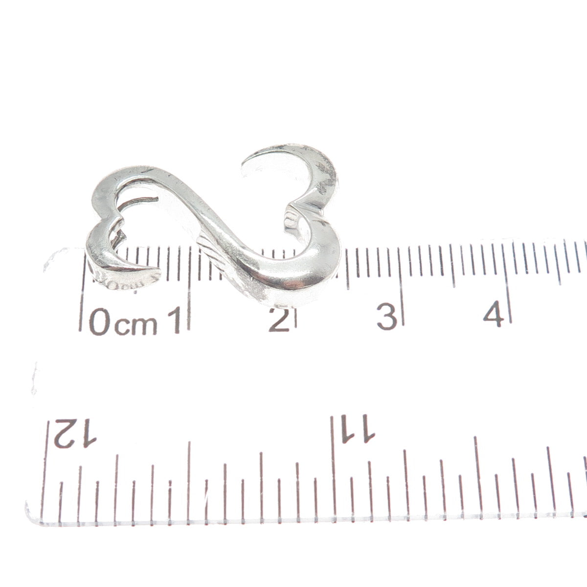 925 Sterling Silver Open Heart Minimalist Slide Pendant