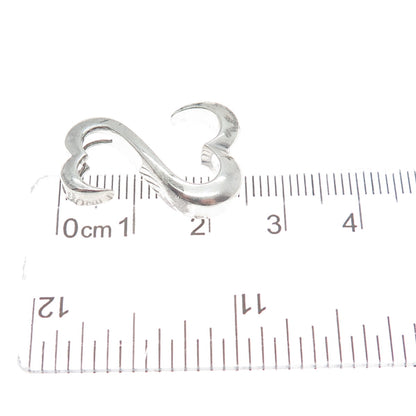 925 Sterling Silver Open Heart Minimalist Slide Pendant