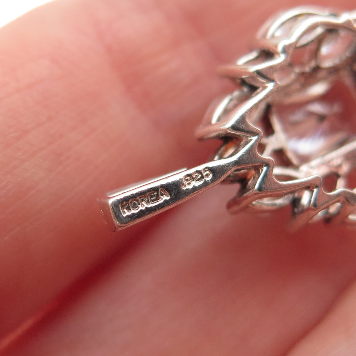 925 Sterling Silver Radiant & Marquise-Cut C Z Charm Pendant
