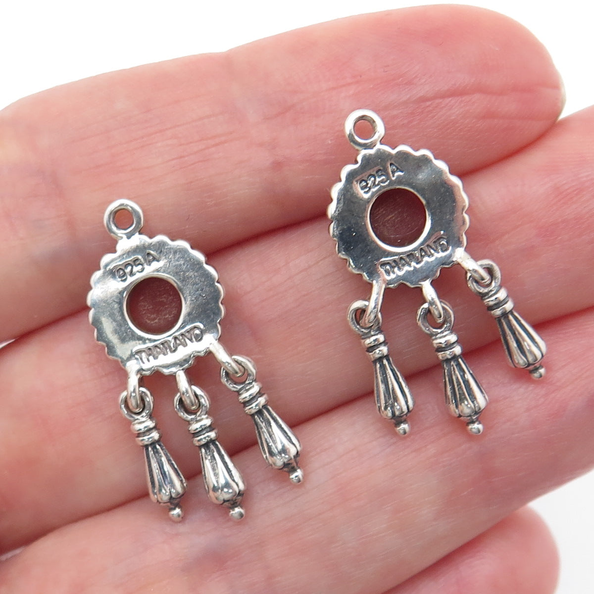925 Sterling Silver Vintage Real Carnelian Modernist Dangle Jacket Earrings