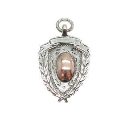 Fred H. Adams & Co. Sterling Silver 2-Tone Antique 1919 Birmingham Fob Pendant