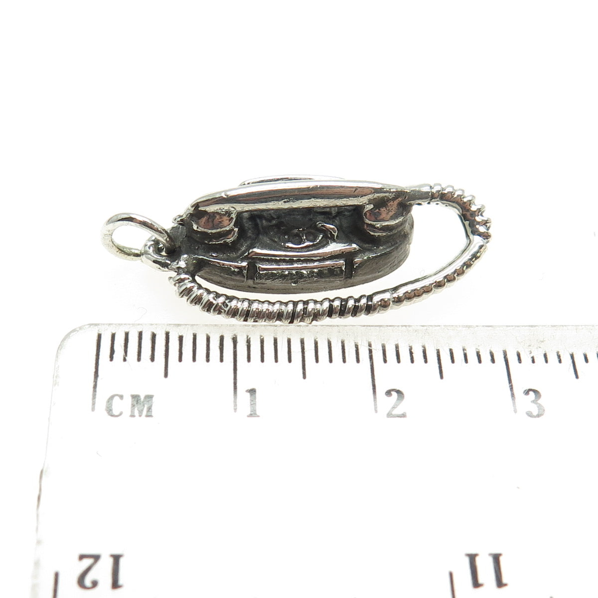 JEWELART 925 Sterling Silver Vintage Rotary Telephone Minimalist Pendant