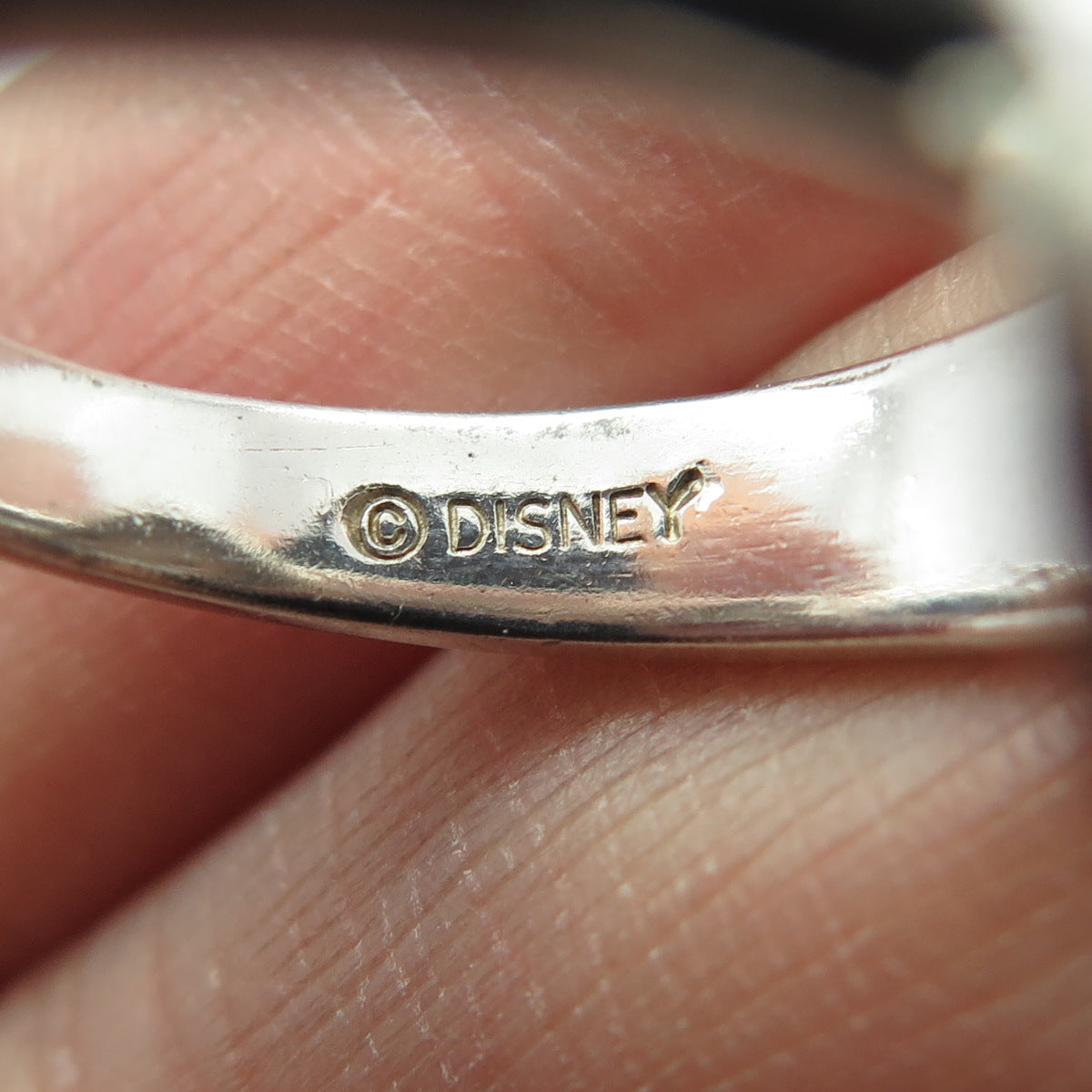 DISNEY 925 Sterling Silver Vintage Mickey Mouse Ring Size 9.5