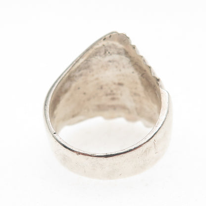 Chapal Zenray 925 Sterling Silver Vintage Modernist Oxidized Ring Size 7