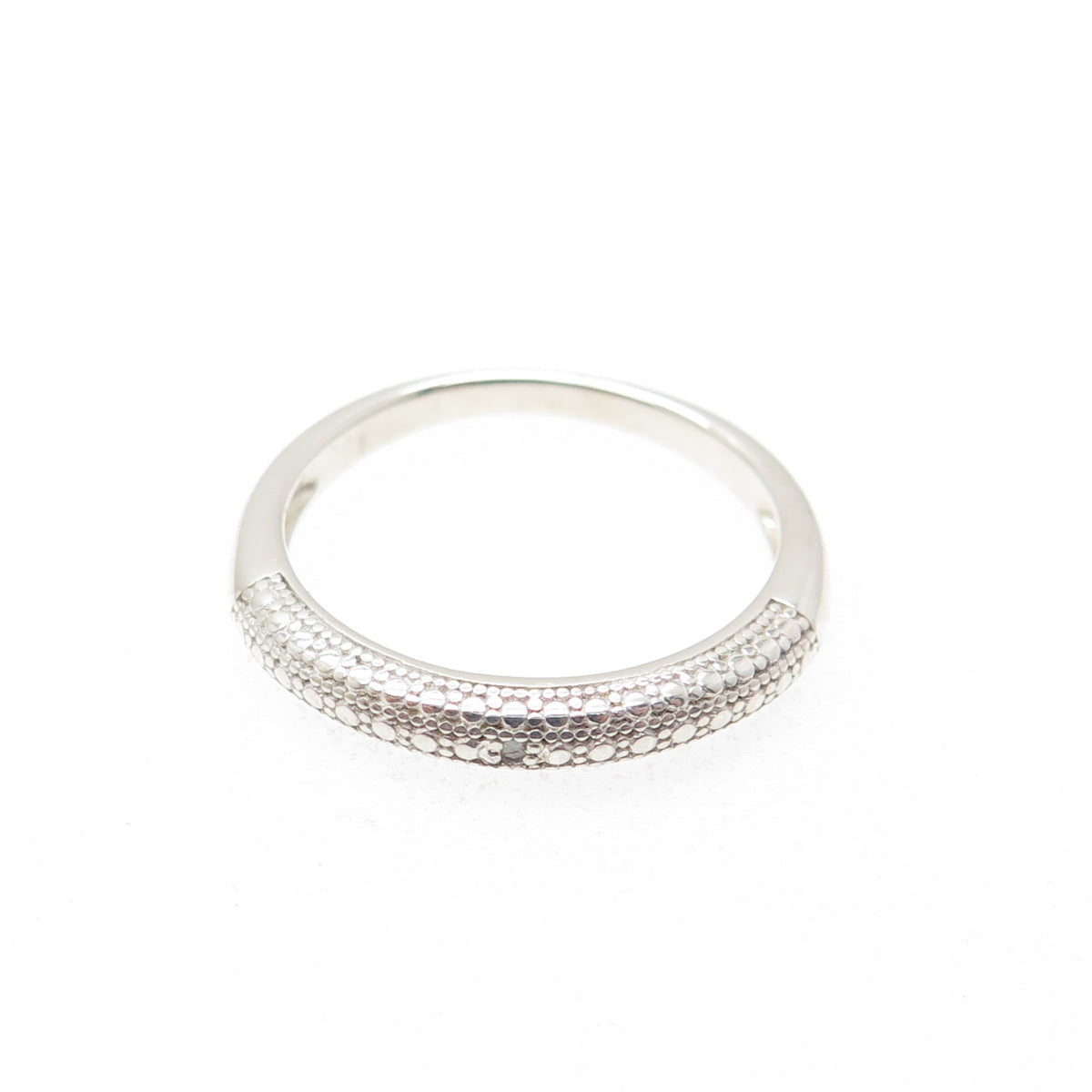 DBJ DEE BERKLE 925 Sterling Silver Real Round-Cut Diamond Accent Ring Size 6