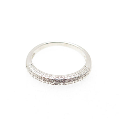 DBJ DEE BERKLE 925 Sterling Silver Real Round-Cut Diamond Accent Ring Size 6