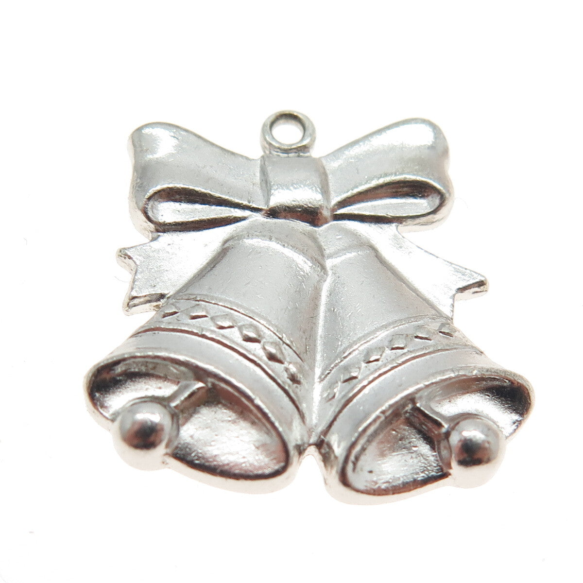 ANSON 925 Sterling Silver Vintage Christmas Bells Pendant