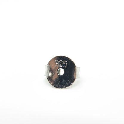 HAN 925 Sterling Silver Round-Cut White C Z Stud Earrings