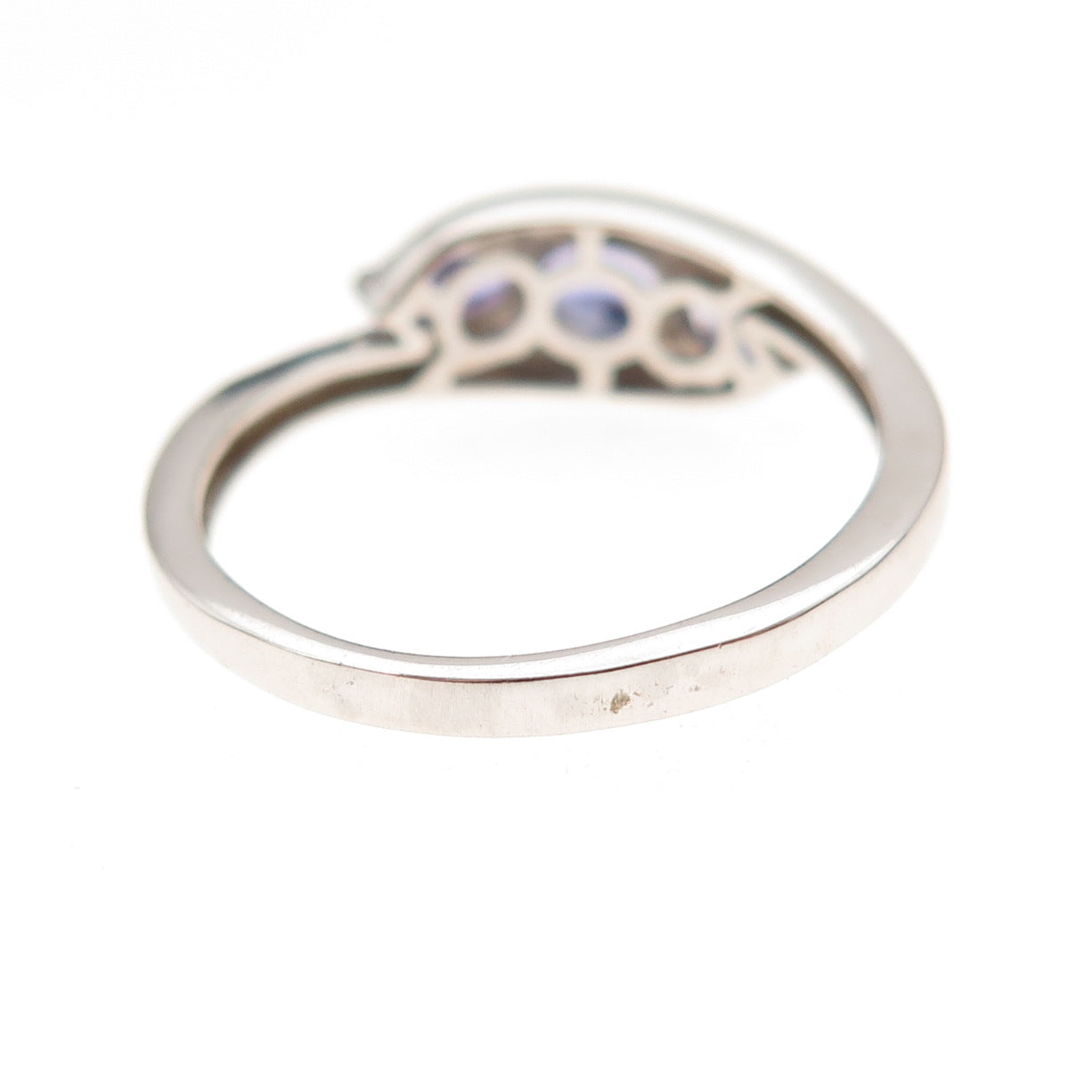 Chuck Clemency 925 Sterling Silver Real Oval-Cut Tanzanite Ring Size 8.25