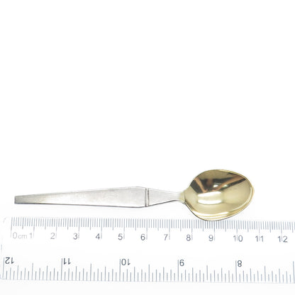 875 Silver 2-Tone Vintage European Coffee Spoon