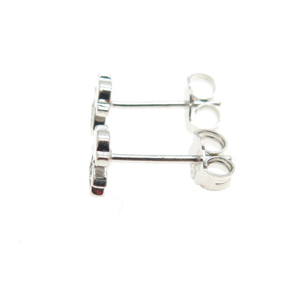 925 Sterling Silver Round-Cut C Z Baby Girl Stud Earrings