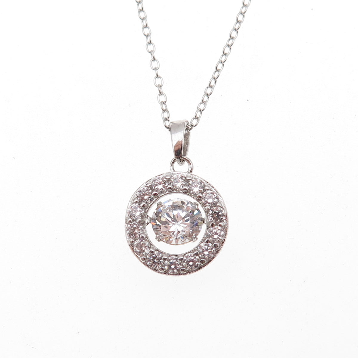 Jacmel Mauritius 925 Sterling Silver Round-Cut C Z Cable Chain Necklace 18"