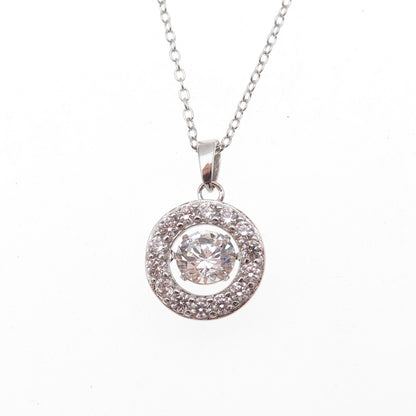 Jacmel Mauritius 925 Sterling Silver Round-Cut C Z Cable Chain Necklace 18"