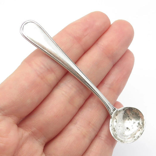 925 Sterling Silver Antique Plummer Salt & Spices Spoon