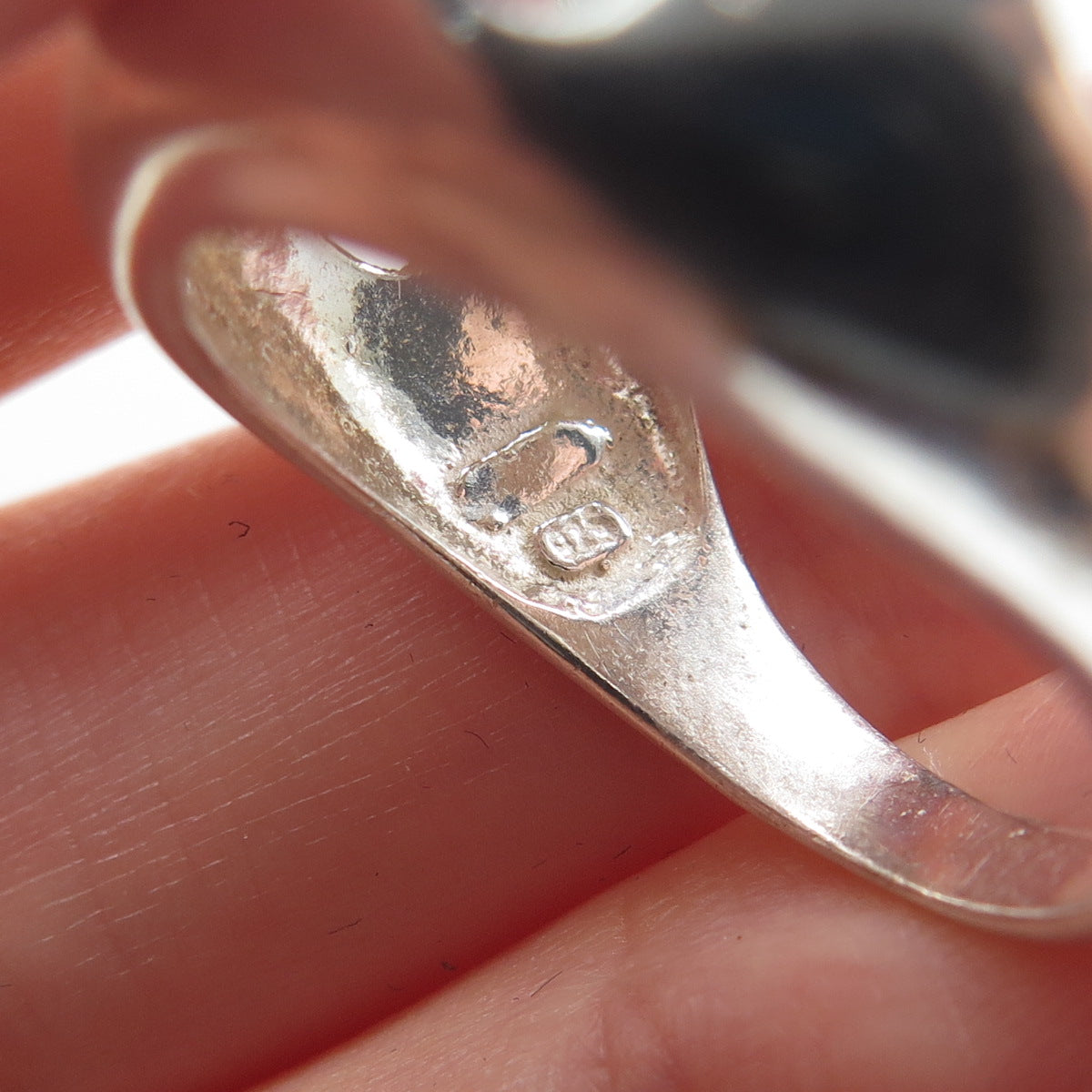 925 Sterling Silver Vintage Flower Dome Ring Size 7.5