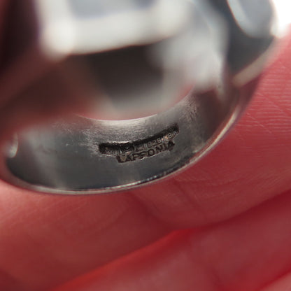 LAPPONIA 925 Sterling Vintage 1979 Finland Modernist Adjustable Ring Size 6.25