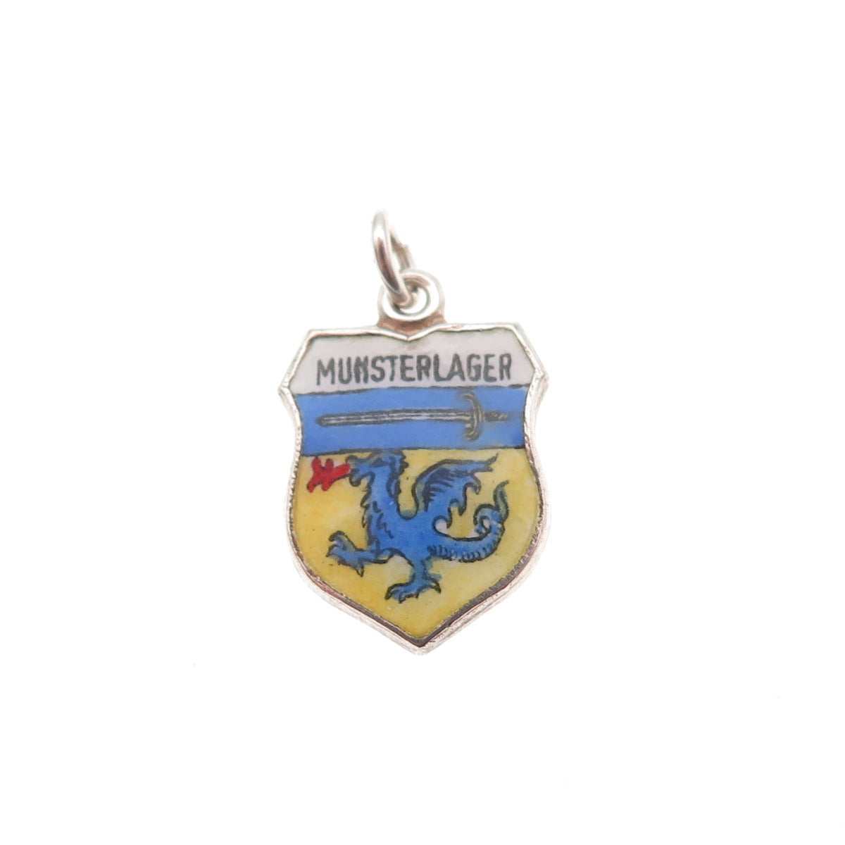 Fritz Reu & Co. 835 Silver Vintage Enamel Munsterlager Mini Charm Pendant