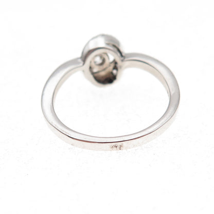 925 Sterling Silver Round-Cut C Z Twisted Knot Ring Size 6