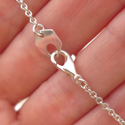 Christofle 925 Sterling Silver Circle Station 3-Strand Cable Chain Necklace 18"