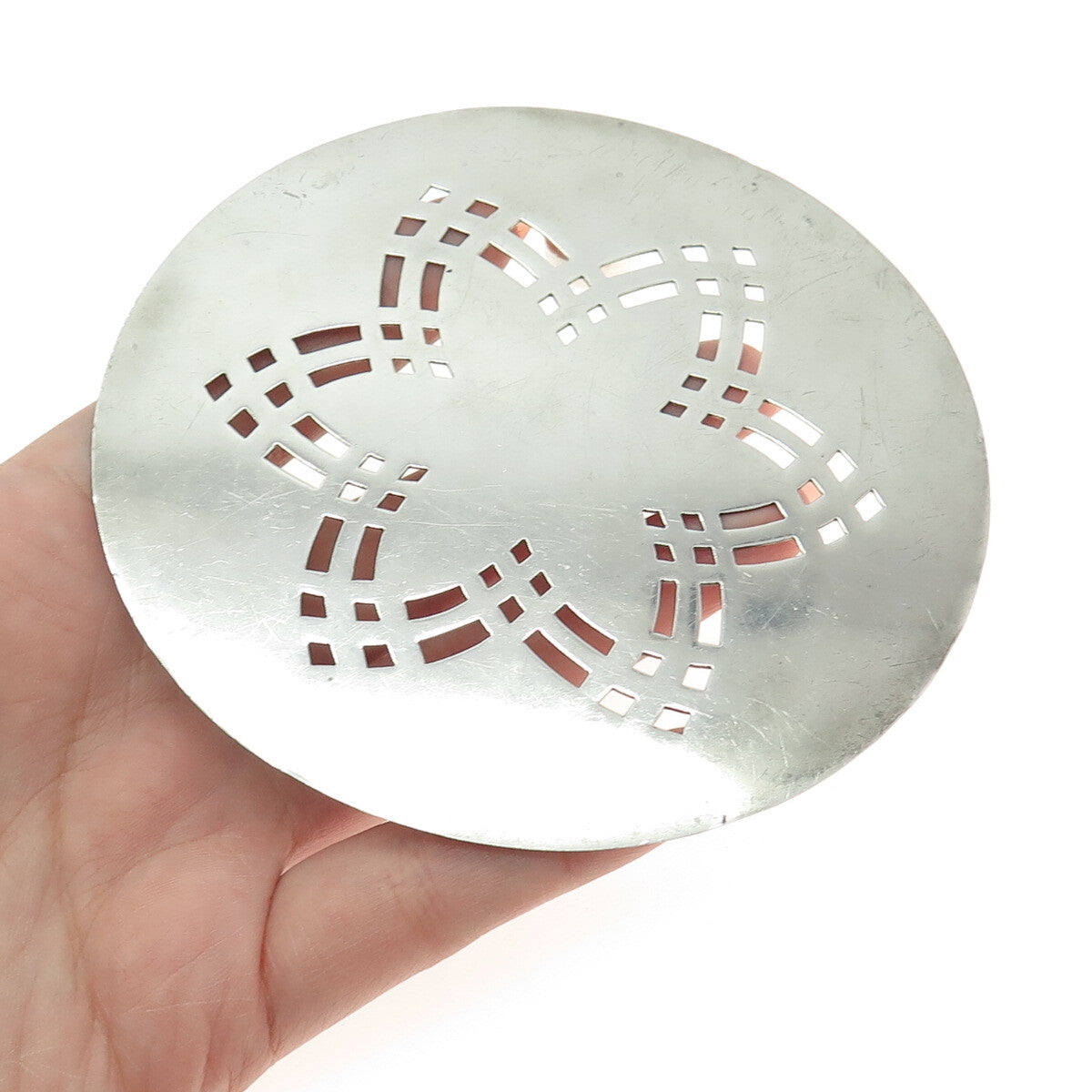925 Sterling Silver Vintage Floral Trivet Stand