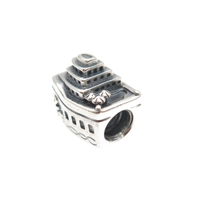 Pandora 925 Sterling Silver All Aboard Cruise Ship Slide Bead Charm