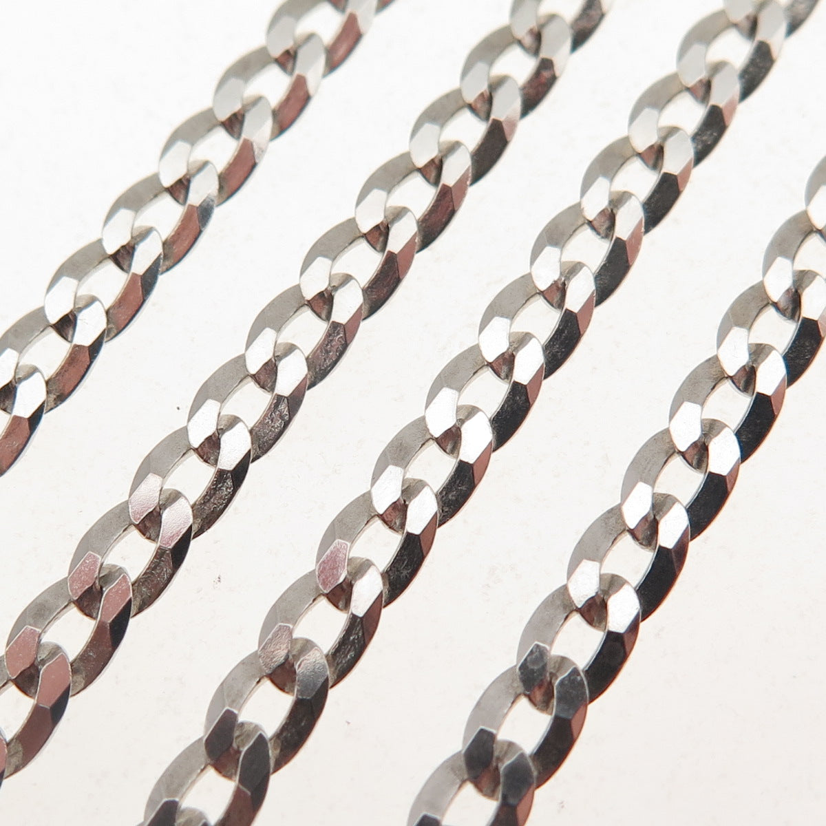 925 Sterling Silver Italy Cuban Chain Necklace 16"