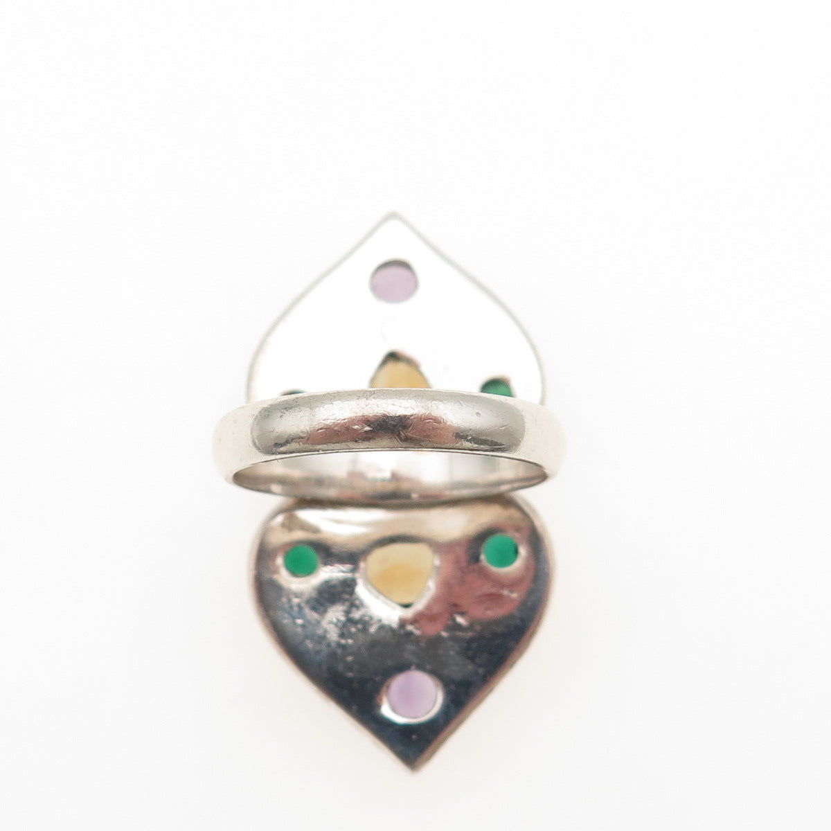 Nicky Butler Sterling Silver Vintage Amethyst Citrine Peridot Garnet Ring Size 7