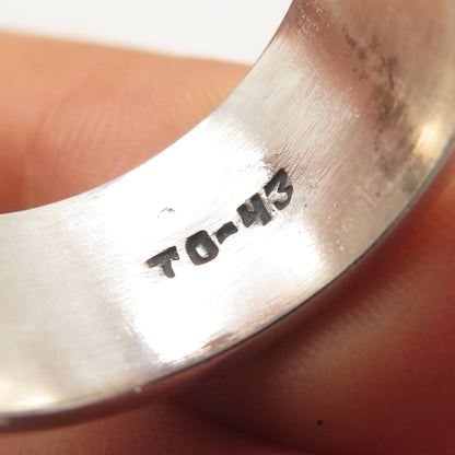 925 Sterling Silver Vintage Mexico "LOVE" Band Ring Size 10.75