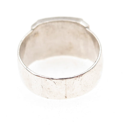 925 Sterling Silver Antique 1946 Japan US Soldier Oxidized Ring Size 10.5