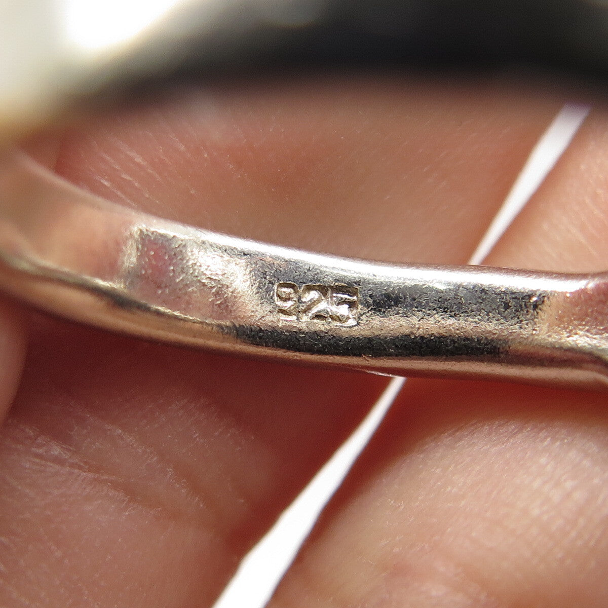 925 Sterling Silver Vintage Open Heart Ring Size 8
