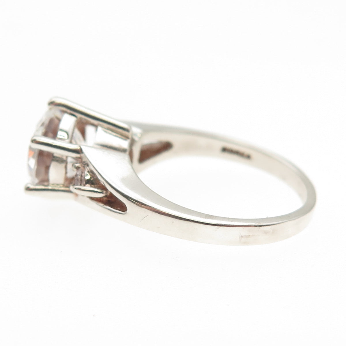 925 Sterling Silver Round-Cut C Z Engagement Ring Size 6