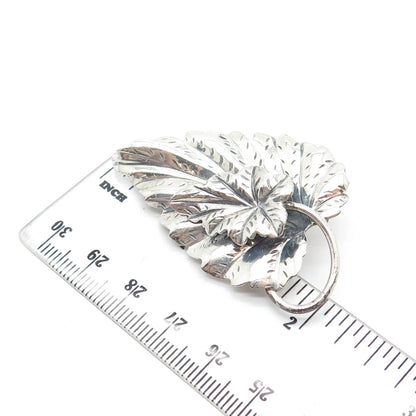 925 Sterling Silver Antique Danecraft Leaf Pin Brooch