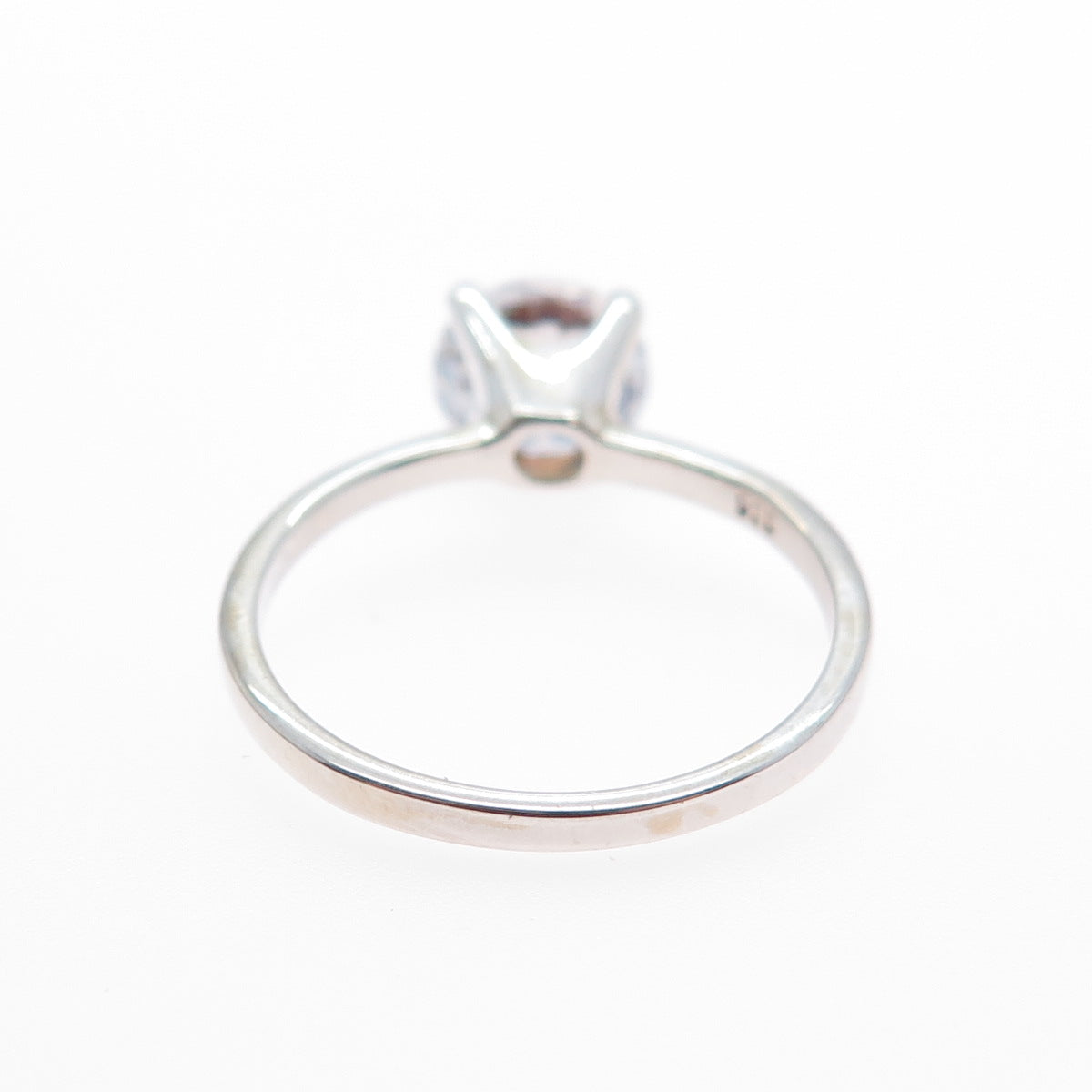 925 Sterling Silver Round-Cut C Z Engagement Ring Size 8