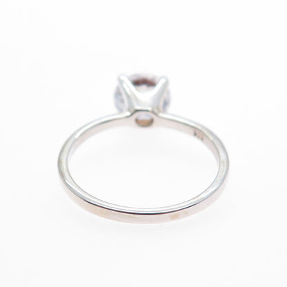 925 Sterling Silver Round-Cut C Z Engagement Ring Size 8