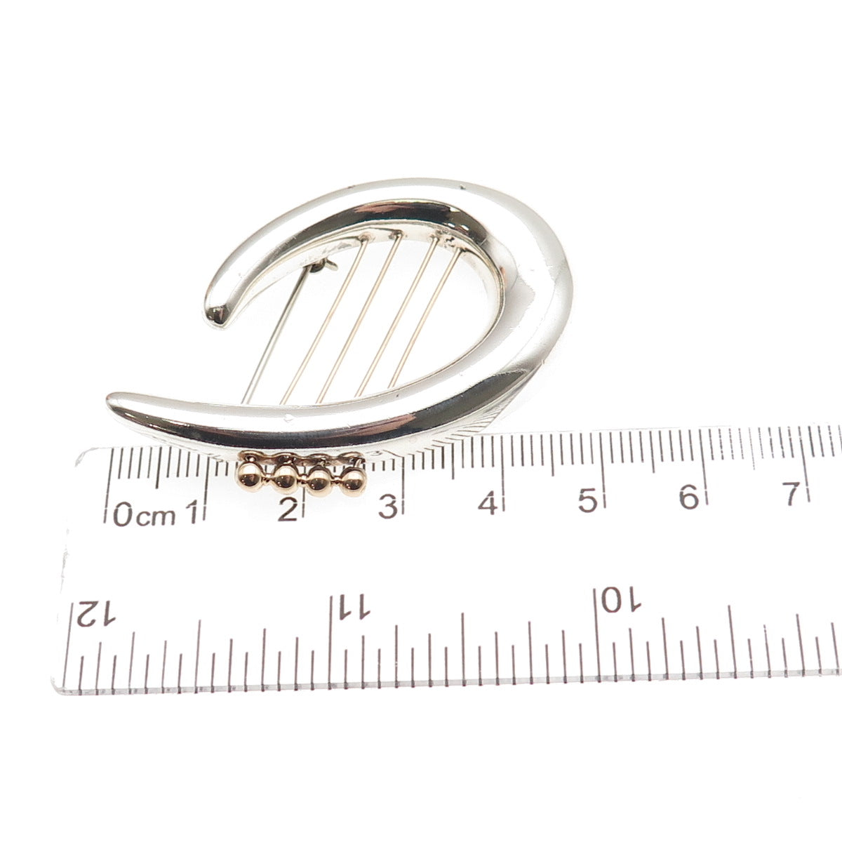 Rachel Gera Sterling Silver & 14K Gold Hadassah Keepers of the Gate Pin Brooch