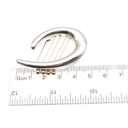 Rachel Gera Sterling Silver & 14K Gold Hadassah Keepers of the Gate Pin Brooch
