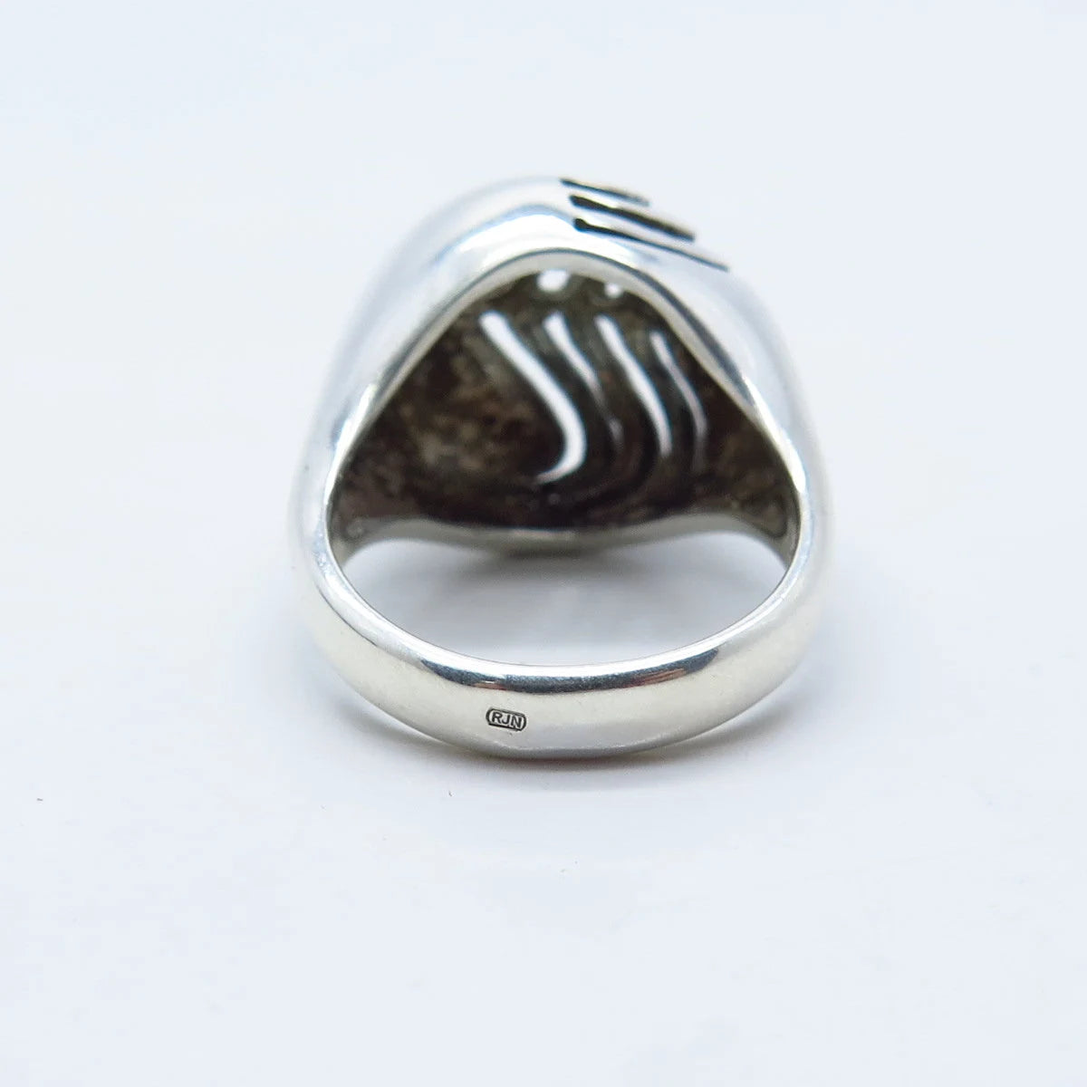 925 Sterling Silver Vintage Israel Modernist Domed Ring Size 5.75