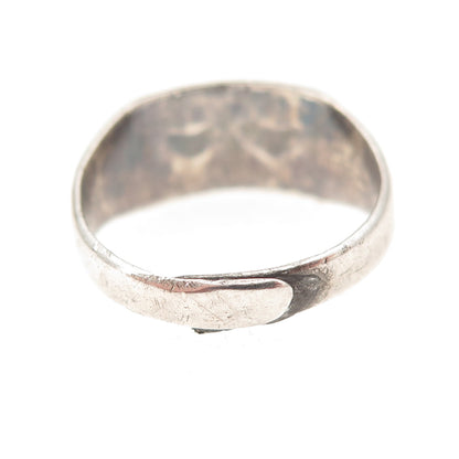 Beau 925 Sterling Antique Art Deco Couple Heart Floral Adjustable Ring Size 6.5