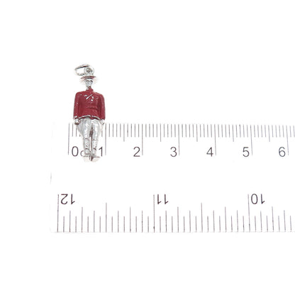 DV Dawn Vertrees 925 Sterling Silver Antique Enamel Royal Guard 3D Charm Pendant