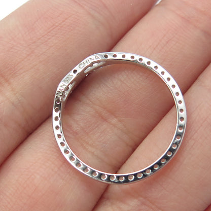 HAN 925 Sterling Silver Pave C Z Circle of Life Slide Pendant