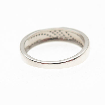 925 Sterling Silver Round-Cut C Z Ring Size 7