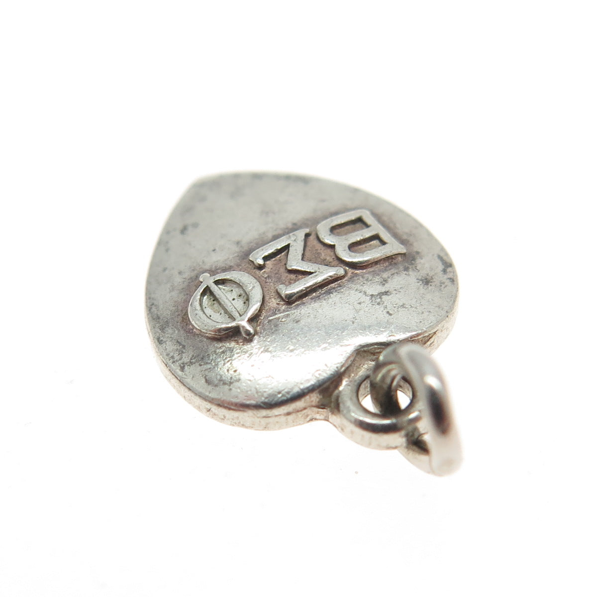 925 Sterling Silver Vintage Beta Sigma Phi Welcome Heart Mini Charm Pendant